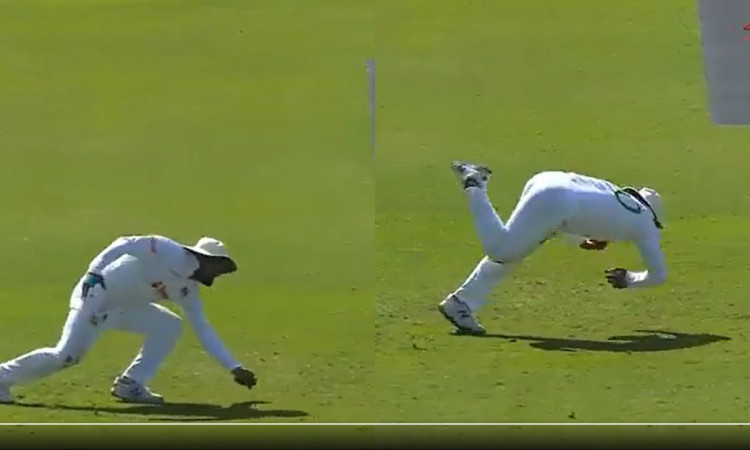 Cricket Image for WATCH: Yasir Ali Takes A One-Handed Stunner To Dismiss In Form Temba Bavuma