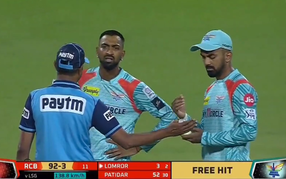 Cricket Image for Ipl 2022 Krunal Pandya And Kl Rahul Argue With Umpire 