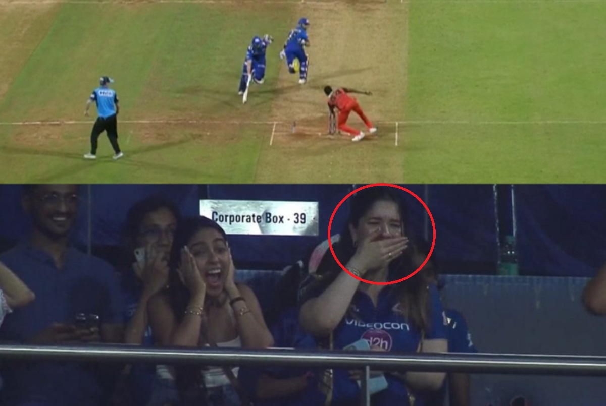Cricket Image for Sachin Tendulkar Daughter Sara Tendulkar Reaction On Tim David Run Out