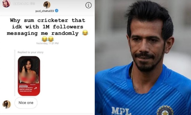 Cricket Image for Yuzvendra Chahal direct message sent to an unknown girl 