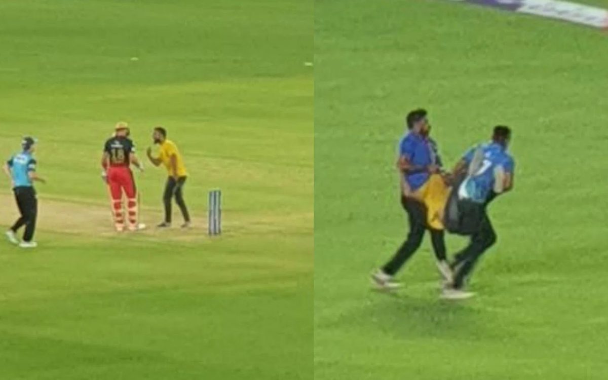 Cricket Image for VIDEO : फिर खुली सिक्योरिटी की पोल, मैदान में घुसा फैन और विराट कोहली से ज़बरदस्ती