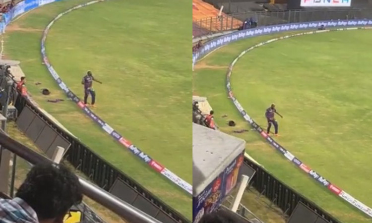 Cricket Image for VIDEO : बाउंड्री पर डांस कर रहे थे आंद्रे रसेल, फैंस को बनाया मूव्स से दीवाना