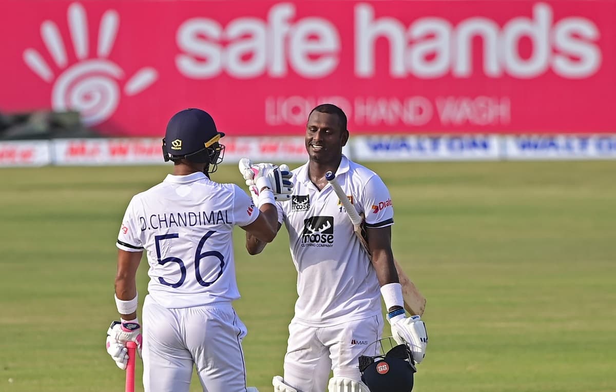 Cricket Image for Angelo Mathews Hits Century As Sri Lanka Dominate Day 1 Against Bangladesh