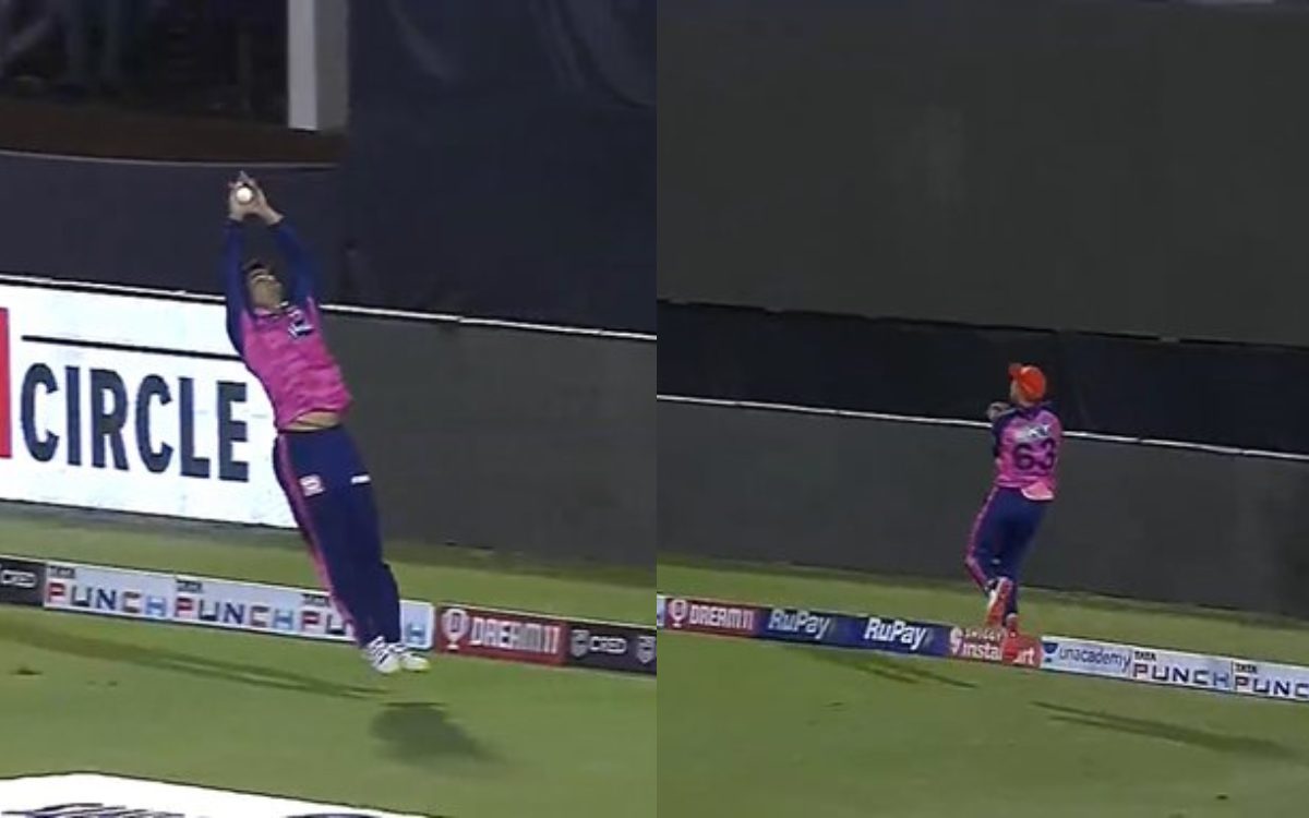 Cricket Image for VIDEO: बटलर-पराग का करिश्मा, छक्के को आउट में बदला