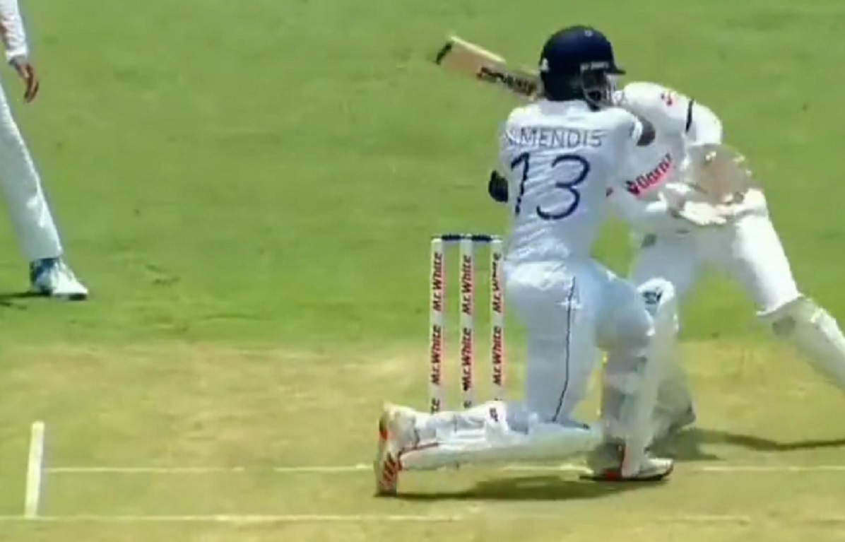 Cricket Image for WATCH: Kusal Mendis Accidently Hits Bangladesh Keeper With The Bat On Head 