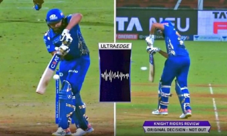 Cricket Image for WATCH: Rohit Sharma Fumes As DRS Suggests Spike On The Bat 