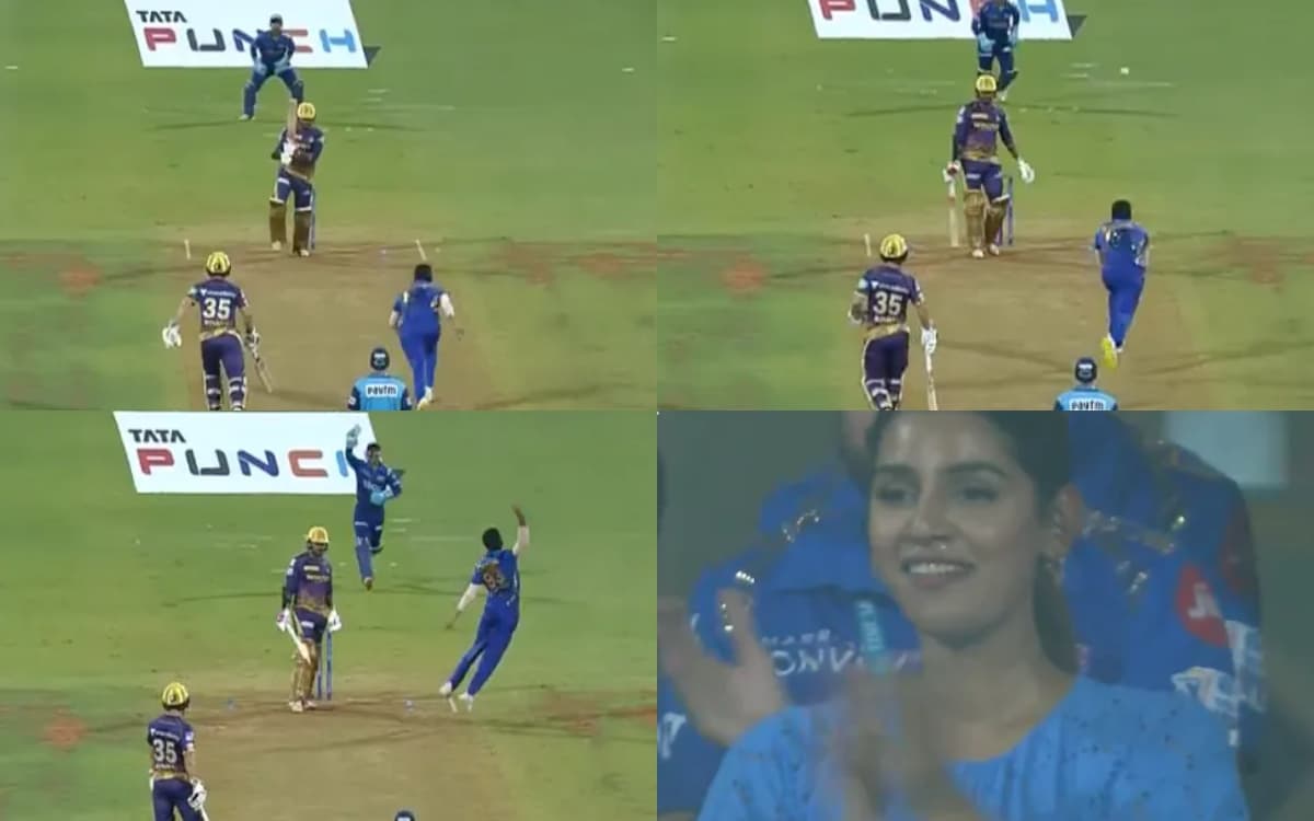 Cricket Image for VIDEO: बुमराह के 5 विकेट के खुशी में झूम उठी संजना, सोशल मीडिया पर बोली- 'मेरा पति