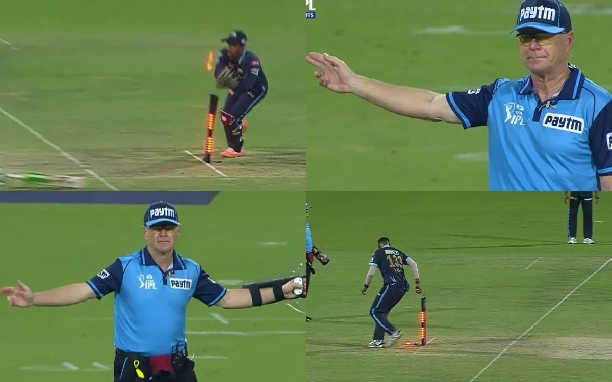 Cricket Image for VIDEO: नो बॉल पर गिरा विकेट, फिर वाइड गेंद पर बल्लेबाज़ हुआ आउट... यश दयाल की आखिर