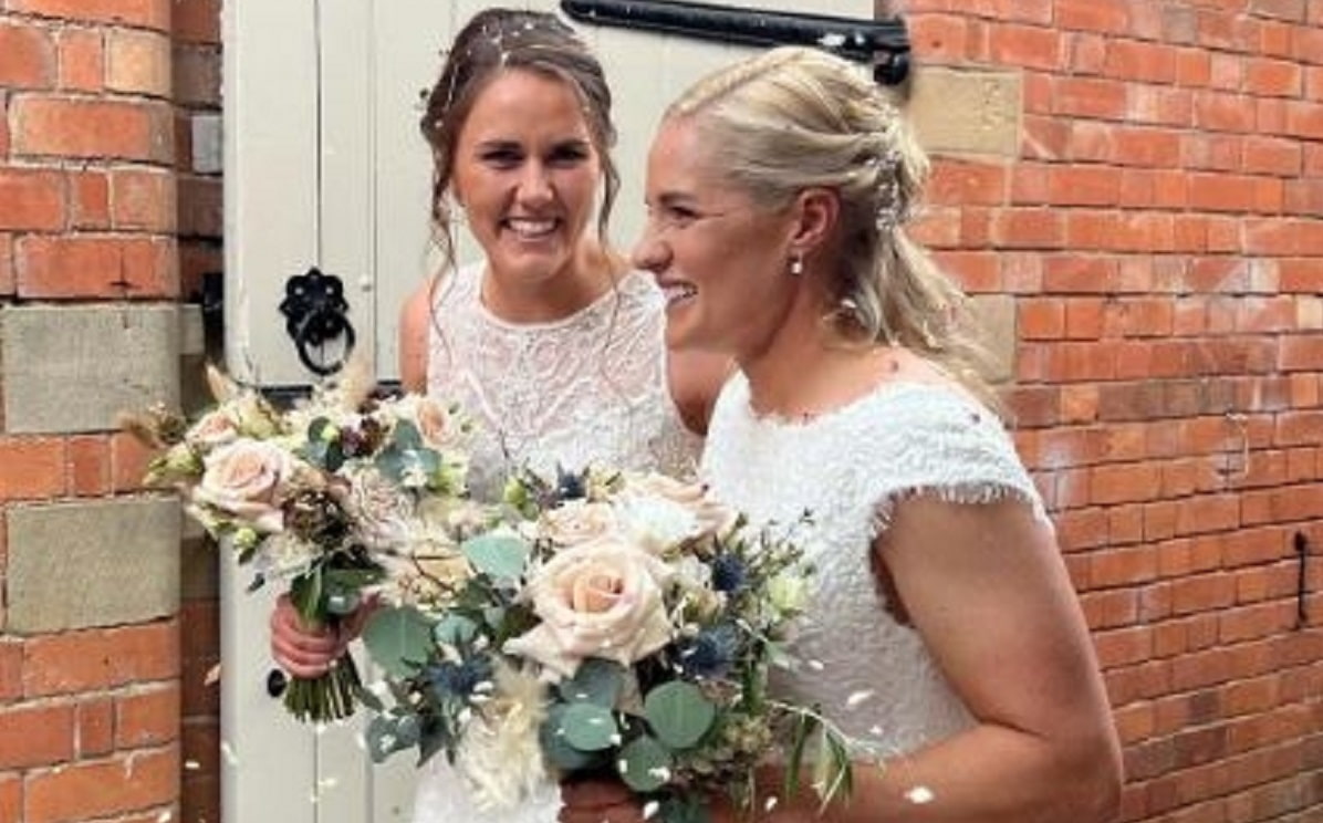 Cricket Image for World Cup-Winning English Women Cricketers Nat Sciver & Kat Brunt Tie The Knot