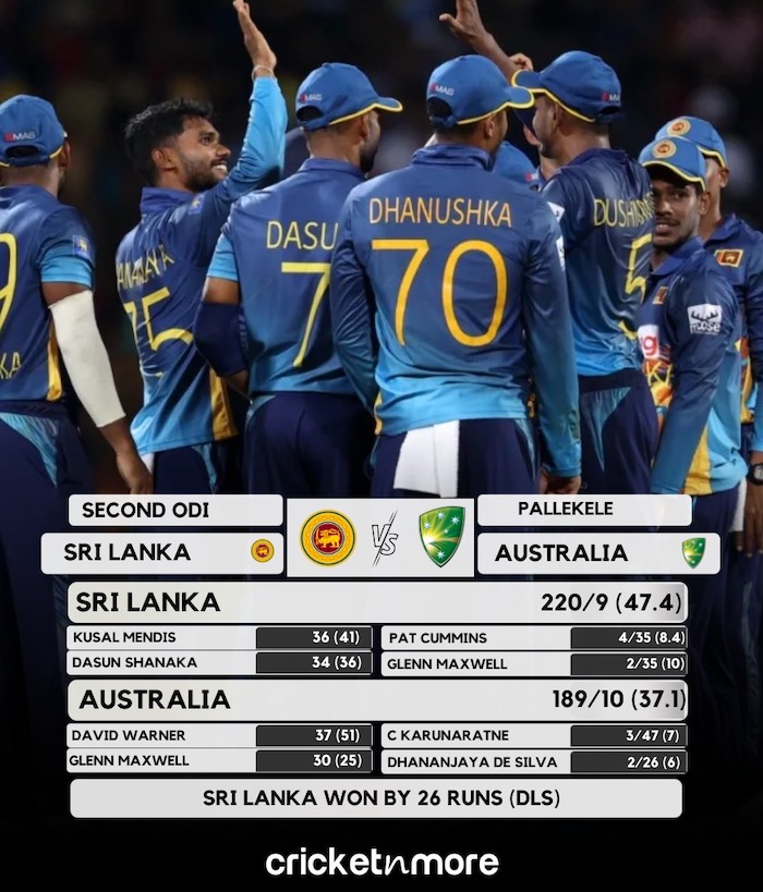 Bowlers Help Sri Lanka Beat Australia In 2nd ODI