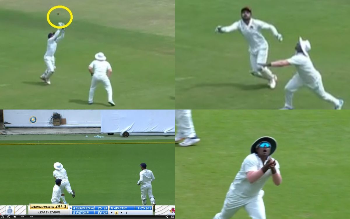 VIDEO: सरफराज खान ने दिखाई गजब की फुर्ती, विकेटकीपर से छूठी गेंद तो पीछे दौड़कर पकड़ा शानदार कैच