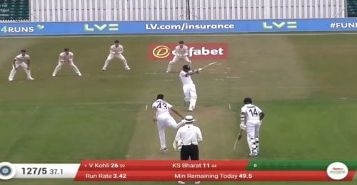 Cricket Image for Virat Kohli Hits Brilliant Six Off Prasidh Krishna Ball 