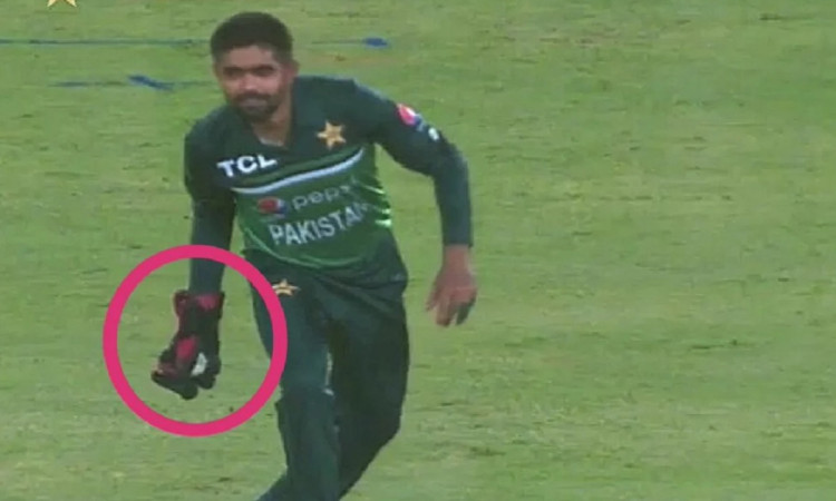 Cricket Image for WATCH: Umpire Penalizes Pakistan For Babar Azam's Illegal Fielding