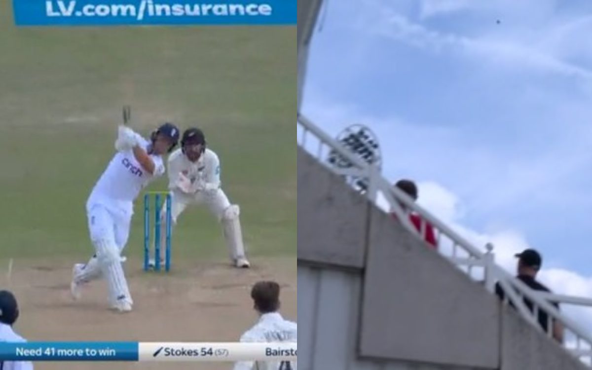 Cricket Image for VIDEO : बेन स्टोक्स ने लगाया गगनचुंबी छक्का, झूम उठे इंग्लिश फैंस