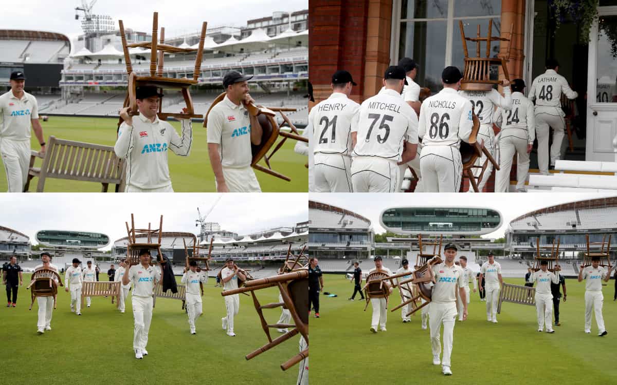 Cricket Image for कीवी टीम ने फिर जीता दिल, तस्वीरें देख फैंस बोले 'ये तो इंडियंन वेडिंग वाला सीन है