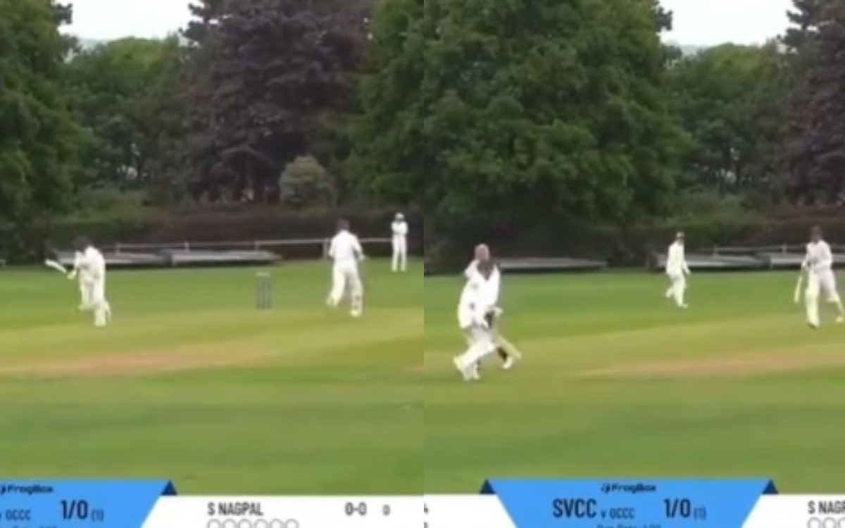 Cricket Image for VIDEO : नहीं देखी होगी क्रिकेट मैच में ऐसी कॉमेडी, कैच भी छूटा और चार रन भी भाग गए