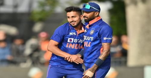 Umran Malik & Hardik Pandya Cricket Image for Hardik Pandya Opens Up On Giving Young Umran Malik Last Over Of The Match Against