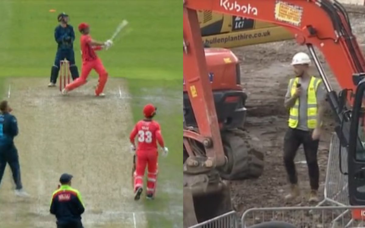 Cricket Image for VIDEO : लिविंगस्टोन ने छक्का मारकर गुम कर दी गेंद, बिल्डर्स ने ढूंढकर की वापस