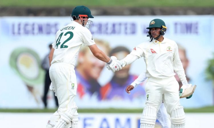 Cricket Image for SL vs AUS: Usman Khawaja & Cameron Green Put Australia Further Ahead On Day 2 Agai