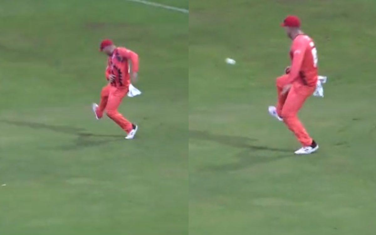 Cricket Image for VIDEO : ये क्रिकेटर है या फुटबॉलर, बॉल ने बदली राह तो फील्डर ने भी दिखाई करामात
