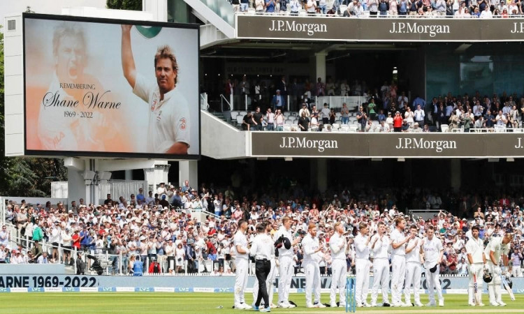 Cricket Image for Tribute To Legendary Australian Spin Wizard Shane Warne At Lord's
