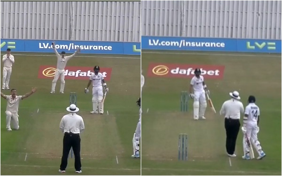 Cricket Image for VIDEO : 11 सेकेंड तक अंपायर से भिड़े विराट कोहली, आउट होने के बाद दिखे नाखुश