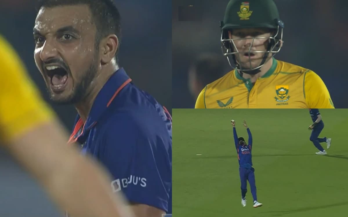 Cricket Image for VIDEO: मिलर को सरप्राइज बॉल पर आउट करके दहाड़े हर्षल, रुतुराज ने एक हाथ से लपका कै