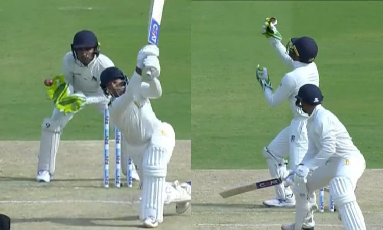 Cricket Image for WATCH: Dhruv Jurel's Unbelievable One-Hand Catch Behind The Stumps To Dismiss Maya