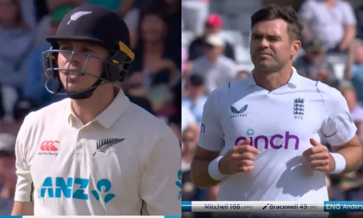 Cricket Image for WATCH: James Anderson Bowls 10 Dot Balls & Denies Bracewell Fifty On Debut; Dismis