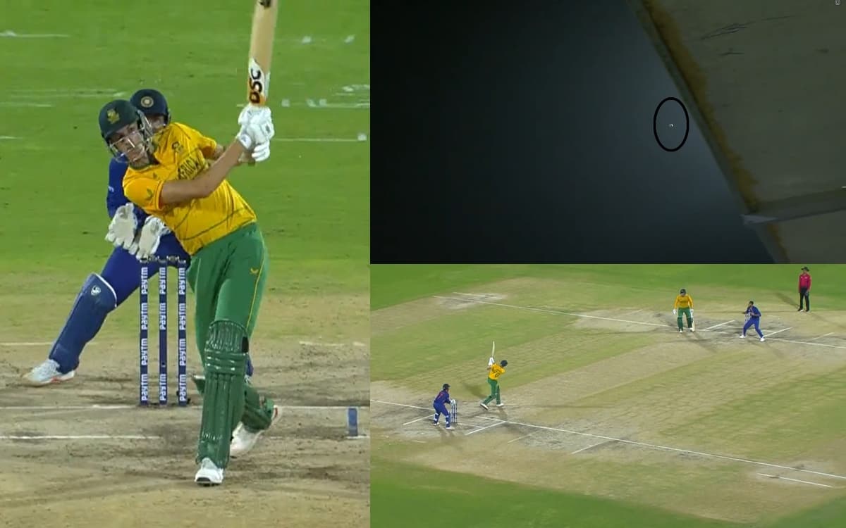 Cricket Image for गेंदबाज़ ने मारा मॉन्स्टर छक्का, 104 मीटर दूर जाकर गिरी गेंद; देखें VIDEO