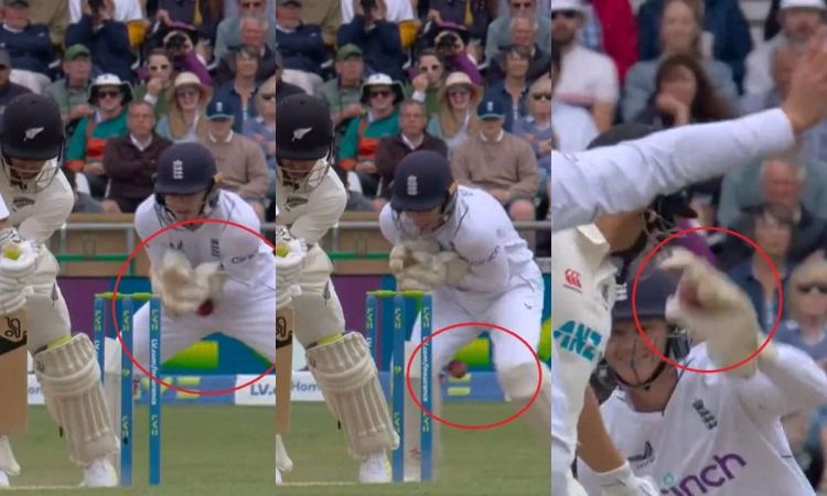 Cricket Image for बदनसीब बल्लेबाज़, हाथों ने नहीं पैरों के हुआ कैच आउट; देखें VIDEO