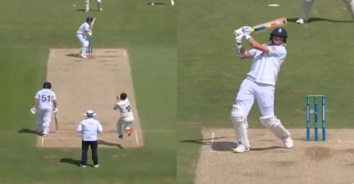 Cricket Image for WATCH: Stuart Broad's HUGE Six Against Ace Pacer Trent Boult