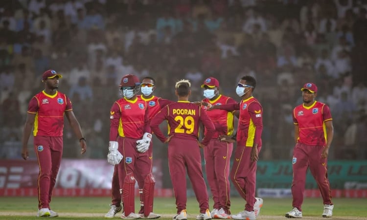 Cricket Image for WATCH: West Indian Players Field With The Masks On During 3rd ODI vs Pakistan 
