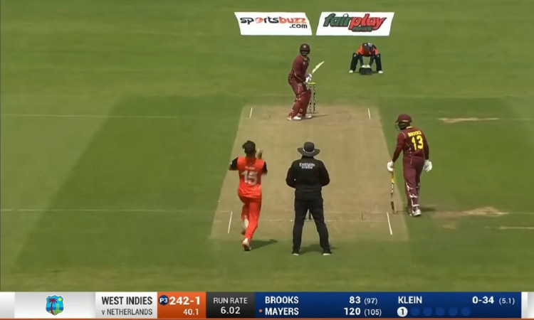 WATCH: Mayers, Brooks Slam Tons As West Indies Clean Sweep Netherlands 3-0