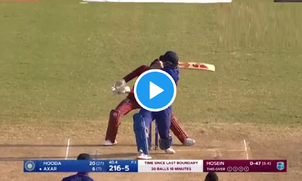  Axar Patel's match winning innings against West Indies in second ODI