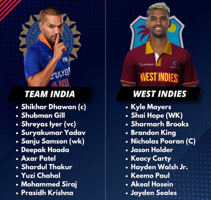 India vs West Indies 3rd ODI Playing XI