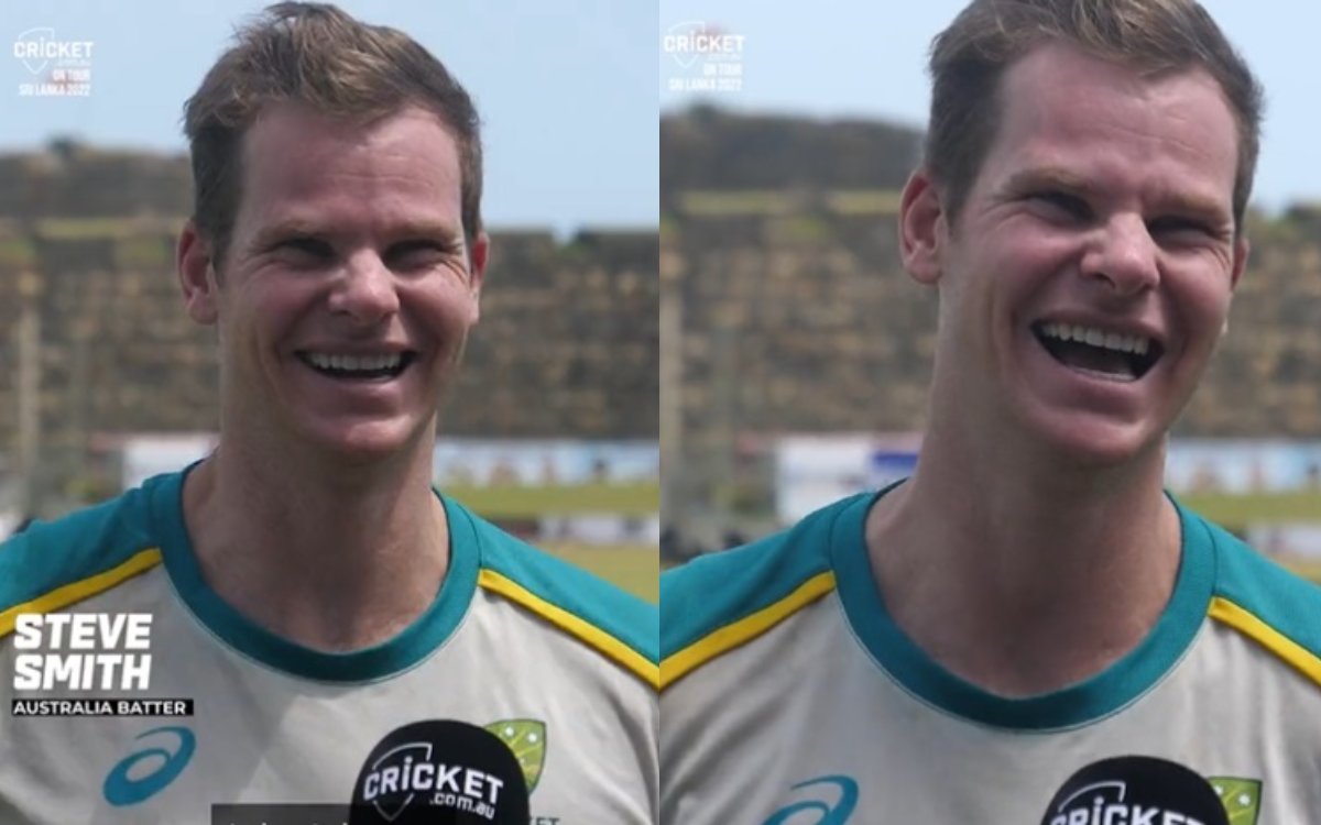 Cricket Image for VIDEO : 'Bazz-Ball' के नाम पर नहीं रुकी स्मिथ की हंसी, कहा- 'देखते हैं कब तक चलेगा