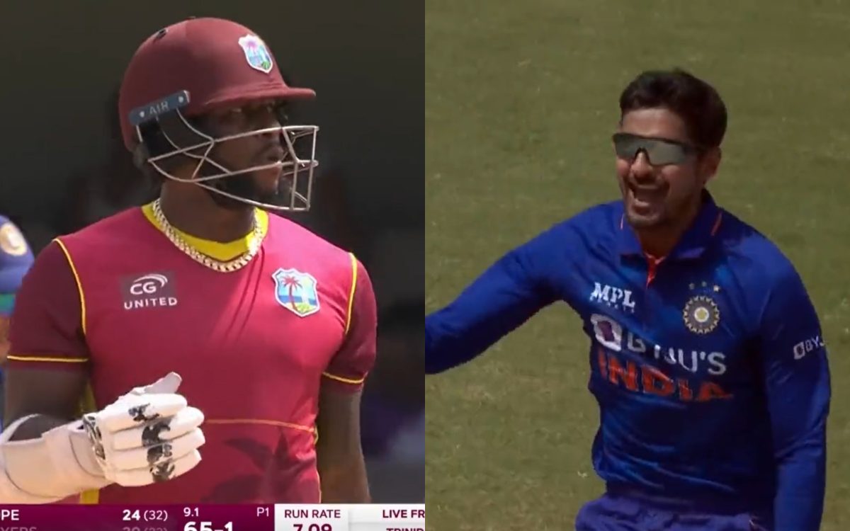 Deepak Hooda Gets In Form Kyle Mayers On His First Delivery In 2nd ODI; Watch Video Here On Cricketnmore