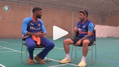 Cricket Image for VIDEO: पांड्या ने डाली उमरान वाली रफ्तार से बॉल, फैंस बोले- 'कुछ तो गड़बड़ है'