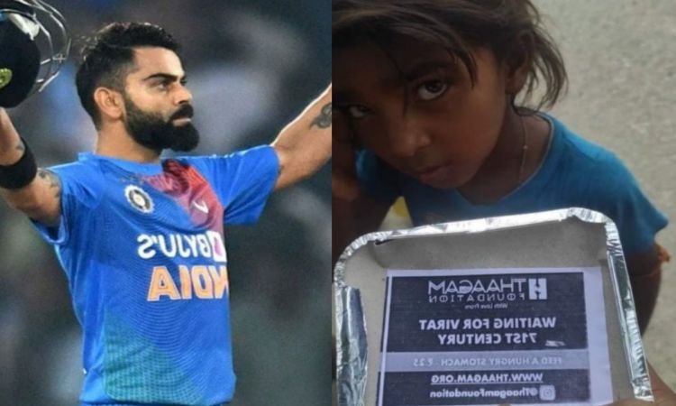 Cricket Image for Former Indian Captain Virat Kohli Fan Distributing Foods To Hungry People