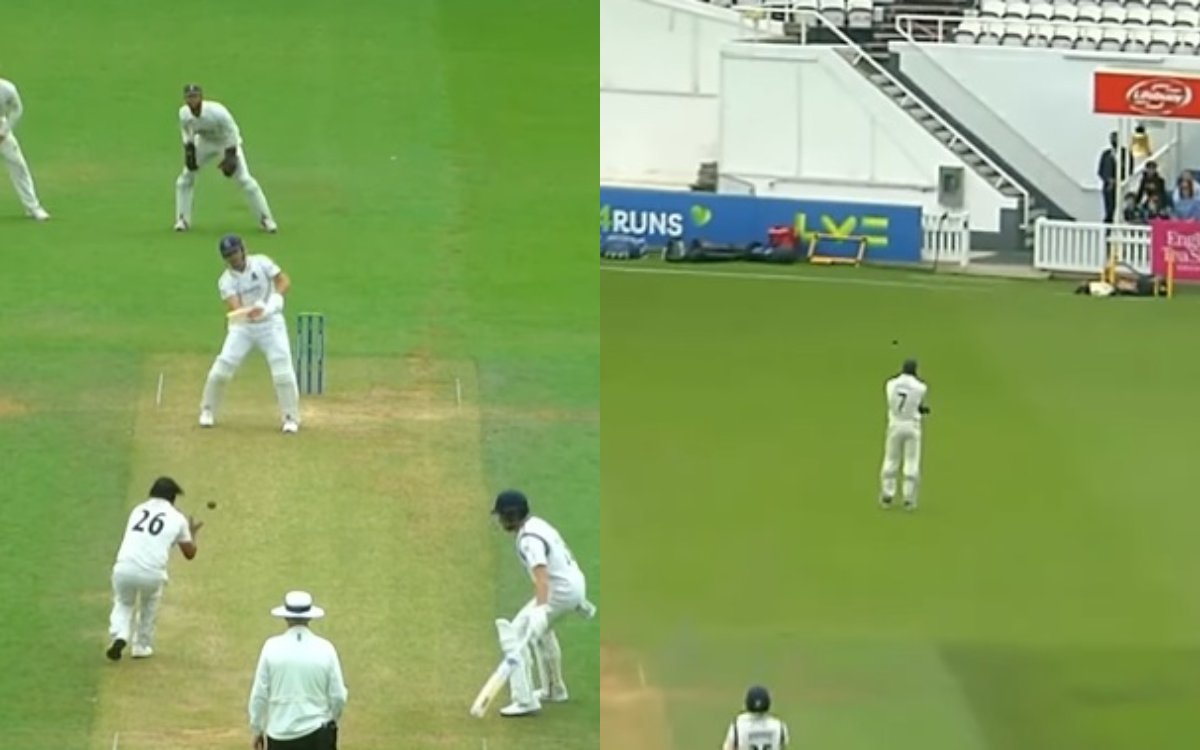 Cricket Image for VIDEO : नहीं देखा होगा ऐसा फ्री का चौका, बॉलर ने खुद मारी अपने पैर पर कुल्हाड़ी