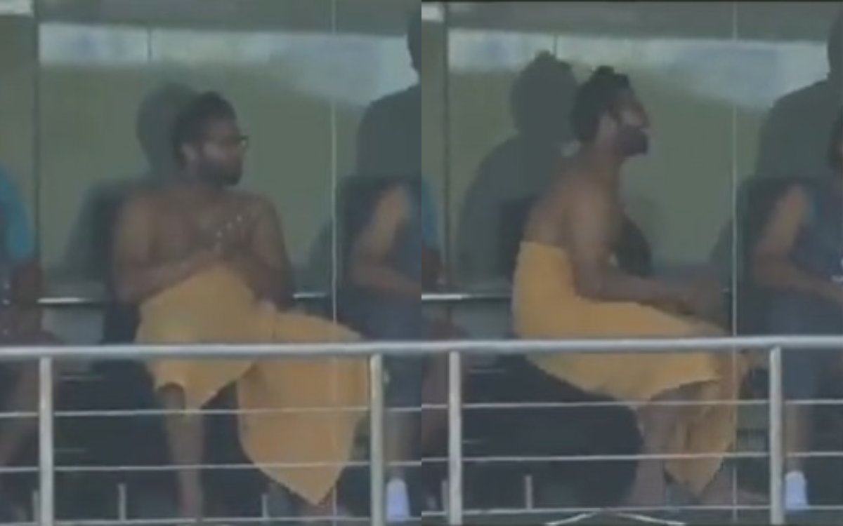 Cricket Image for VIDEO : कैमरे में कैद हुए इमाम उल हक, तौलिए से लपेटा हुआ था बदन