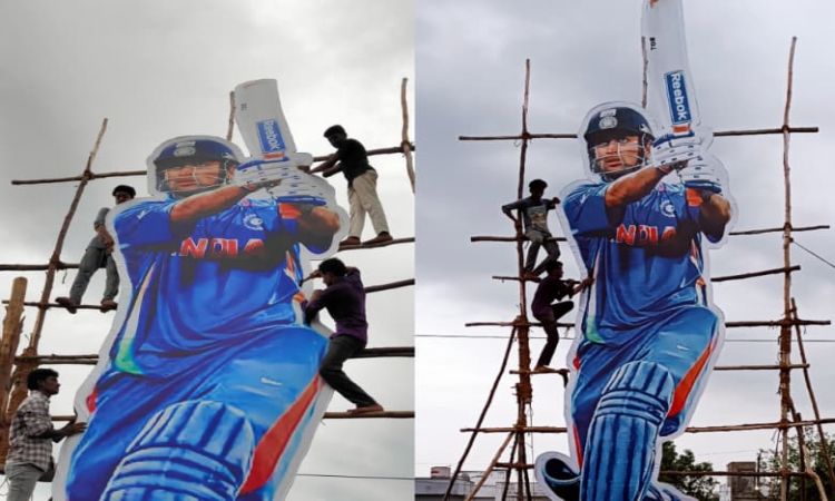 Fans Celebrate MS Dhoni's Birthday With 41-Foot High Cutout, 41 Kg Cake