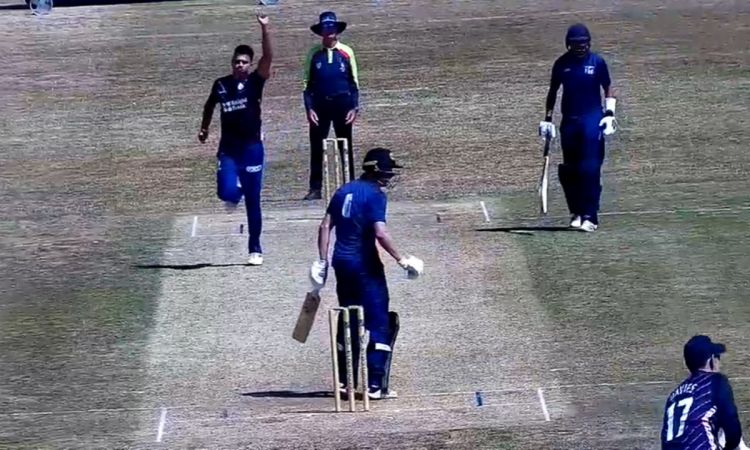 Cricket Image for Sachin Tendulkar Son Arjun Tendulkar Brilliant Bowling To Dismiss Da Ironside