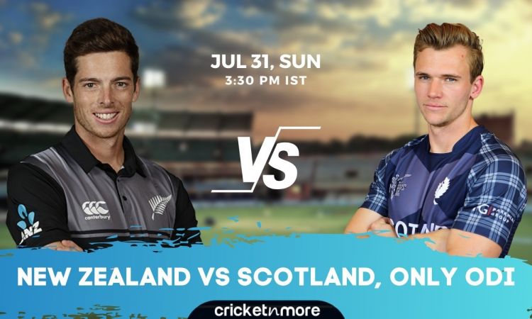 Cricket Image for Scotland vs New Zealand, Only ODI - Cricket Match Prediction, Fantasy XI Tips & Pr