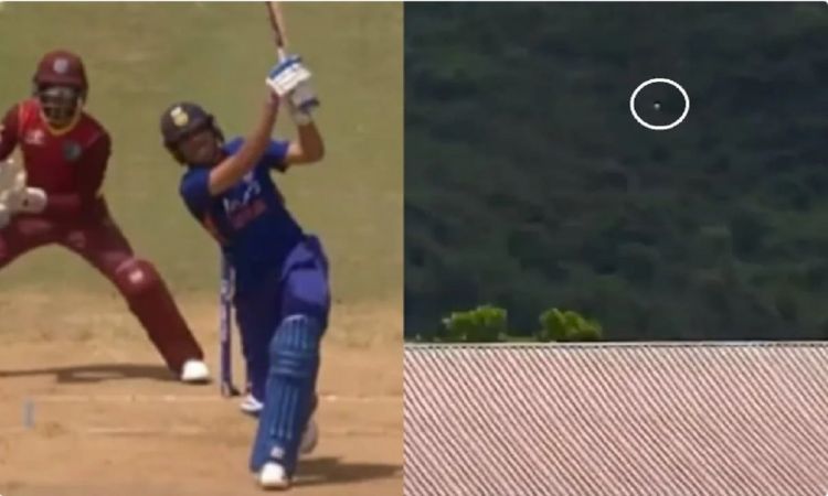 Cricket Image for Shubman Gill Smacks 104-Metre Monster Six Out Of The Stadium, Watch Video Here