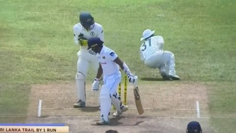 Cricket Image for Sl Vs Aus David Warner Hit On The Box Private Part