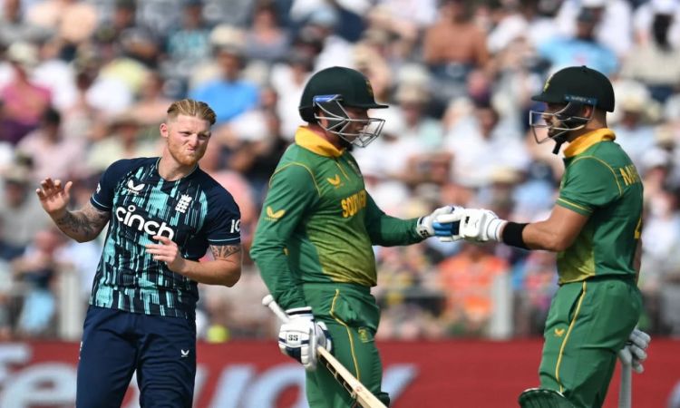 Cricket Image for Van Der Dussen's Hundred Helps South Africa Total 333 Runs Against England