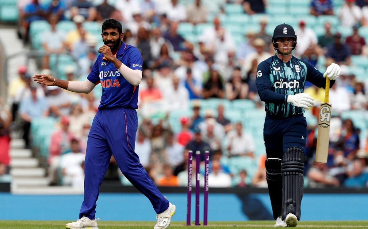 Cricket Image for WATCH: Bumrah's Double Strike In First Over; Dismisses Roy & Root For A Duck