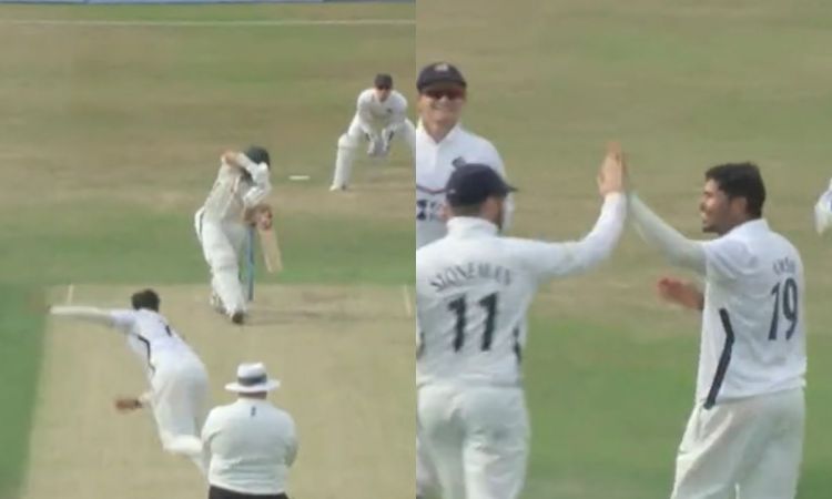 Cricket Image for WATCH: Umesh Yadav's First Wicket For Middlesex; Sending The Stumps Flying